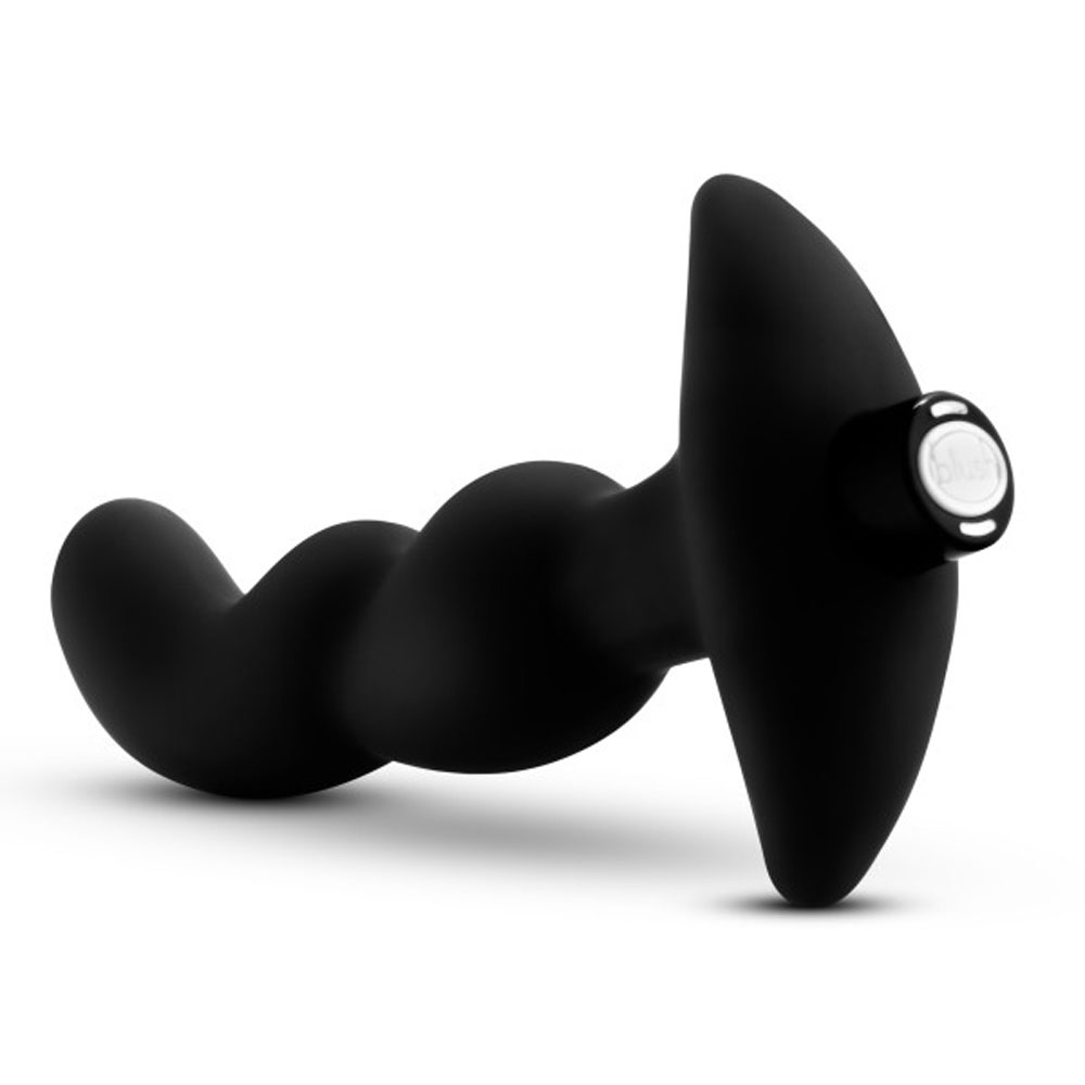 anal adventures   platinum silicone vibrating  prostate massager    black 